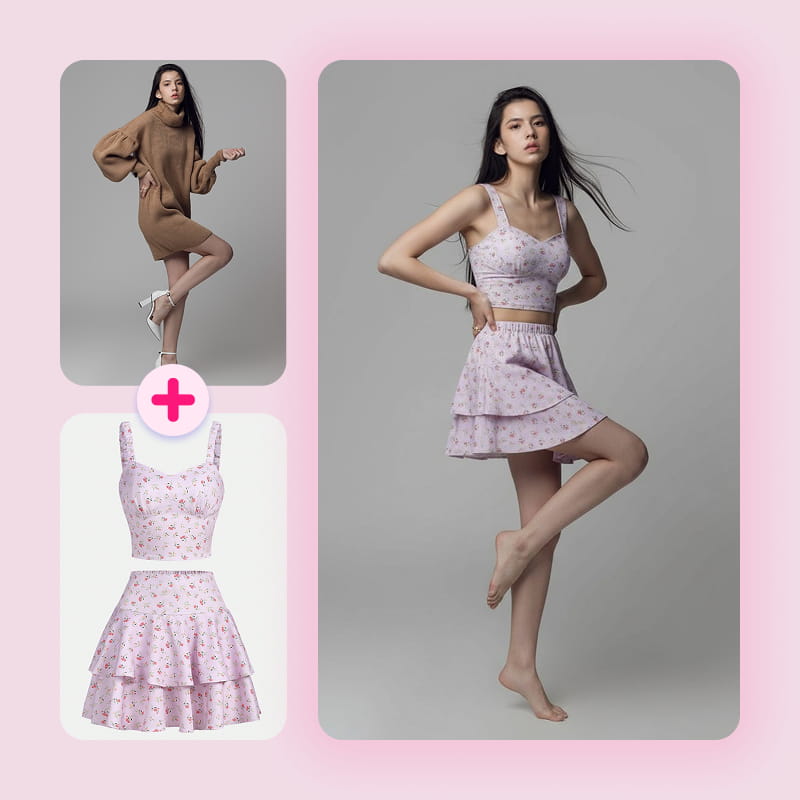 Try On a Two-Piece Set